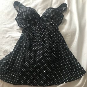 Polka dot swim dress